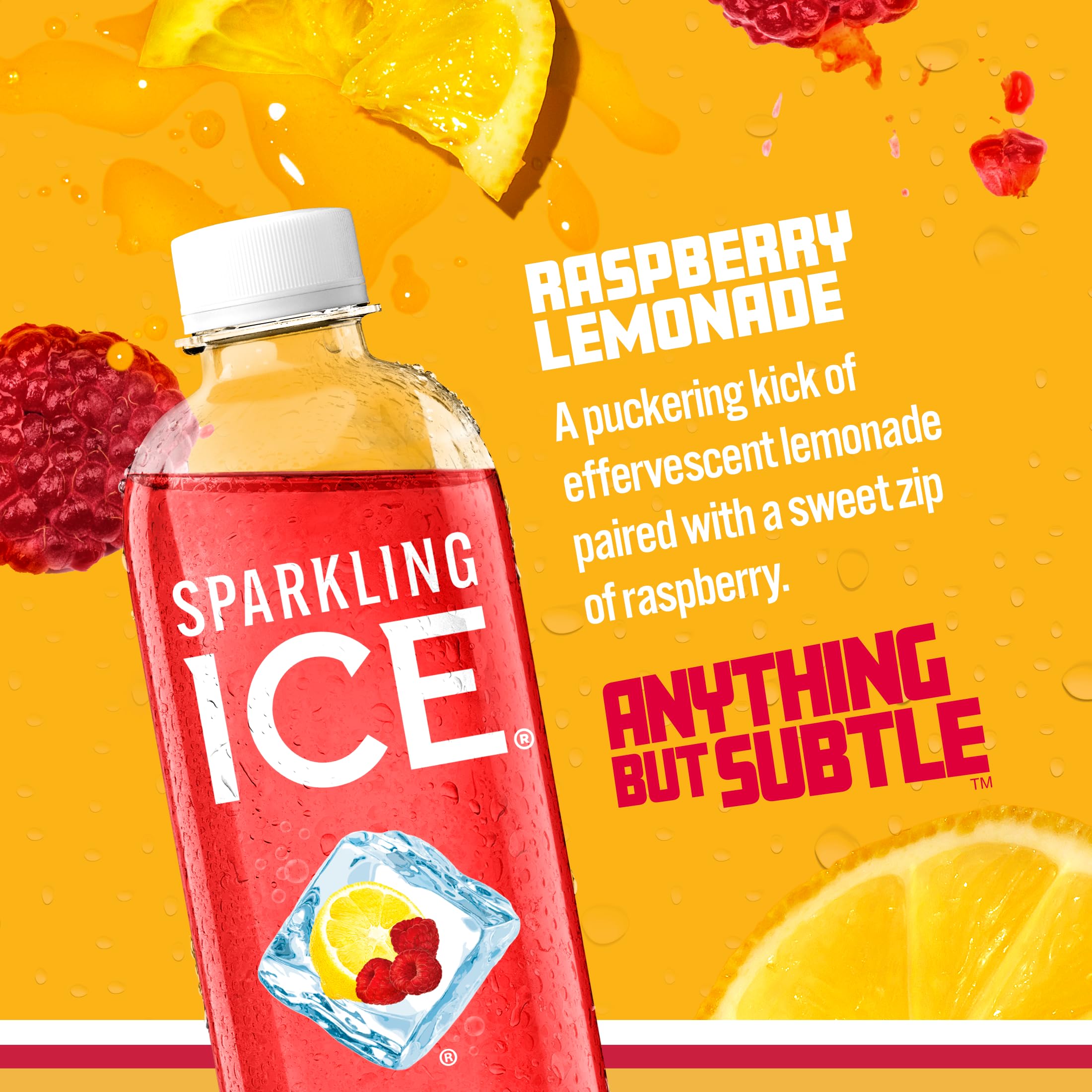 Sparkling Ice detalle de burbujas y textura, sensación efervescente inmediata