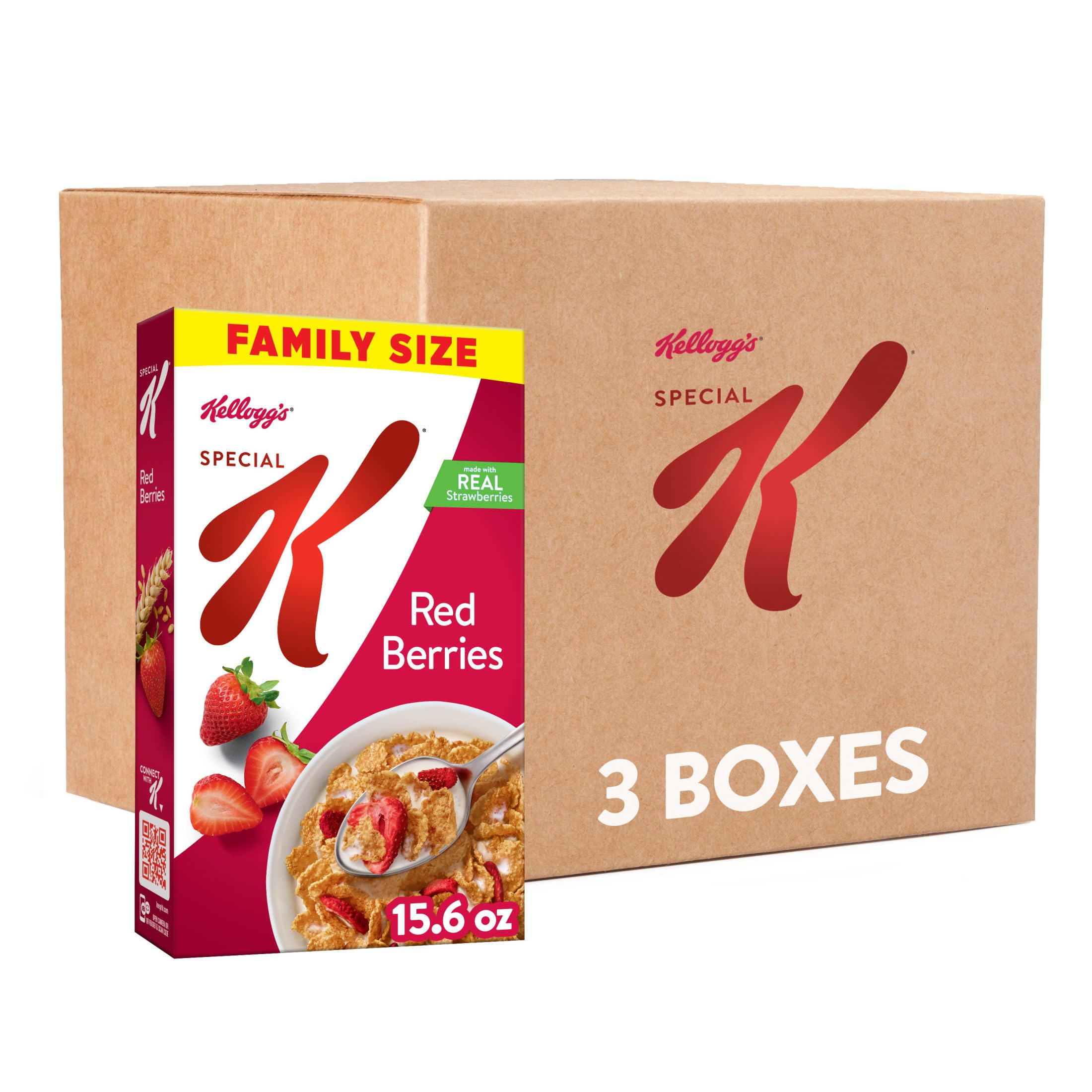 Kellogg's Special K vista frontal del paquete mostrando diseño y tamaño familiar