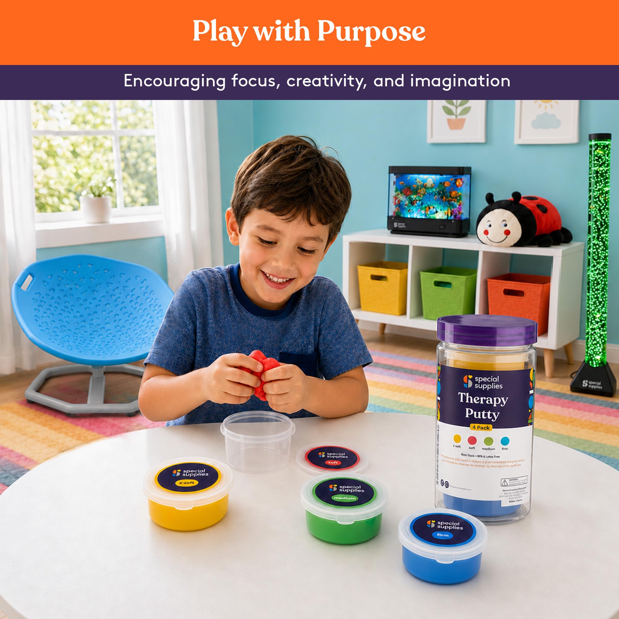 Special Supplies primer plano de textura de la masilla mostrando elasticidad táctil