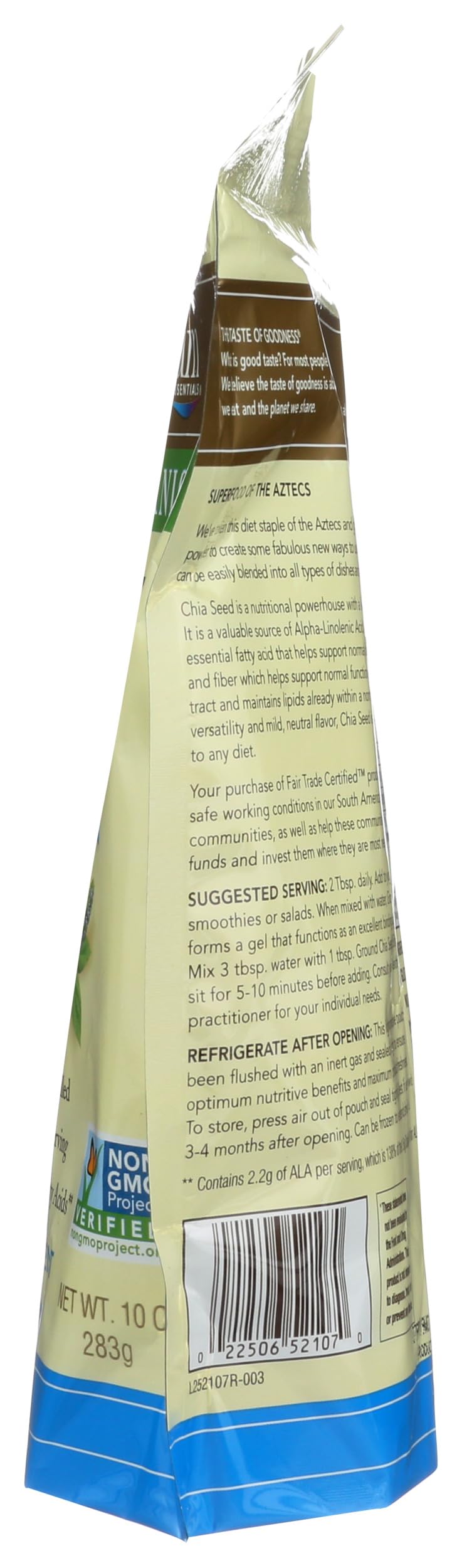 Spectrum etiqueta con sello USDA Organic y certificación kosher OU