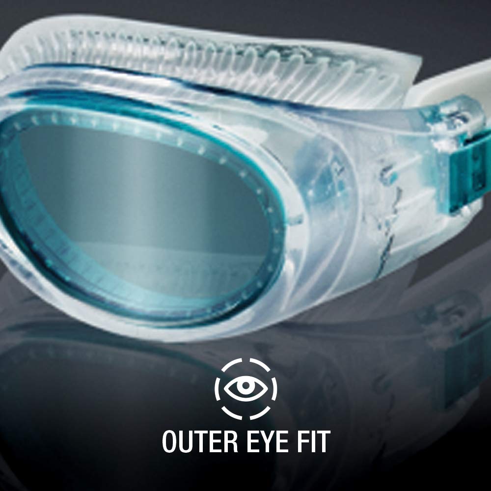 Speedo Hydrospex Classic split silicone strap visible and comfortable behind the head