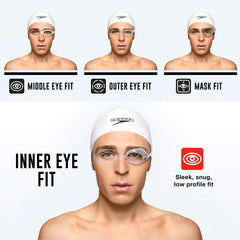 Speedo primer plano de lentes espejadas con reducción de deslumbramiento