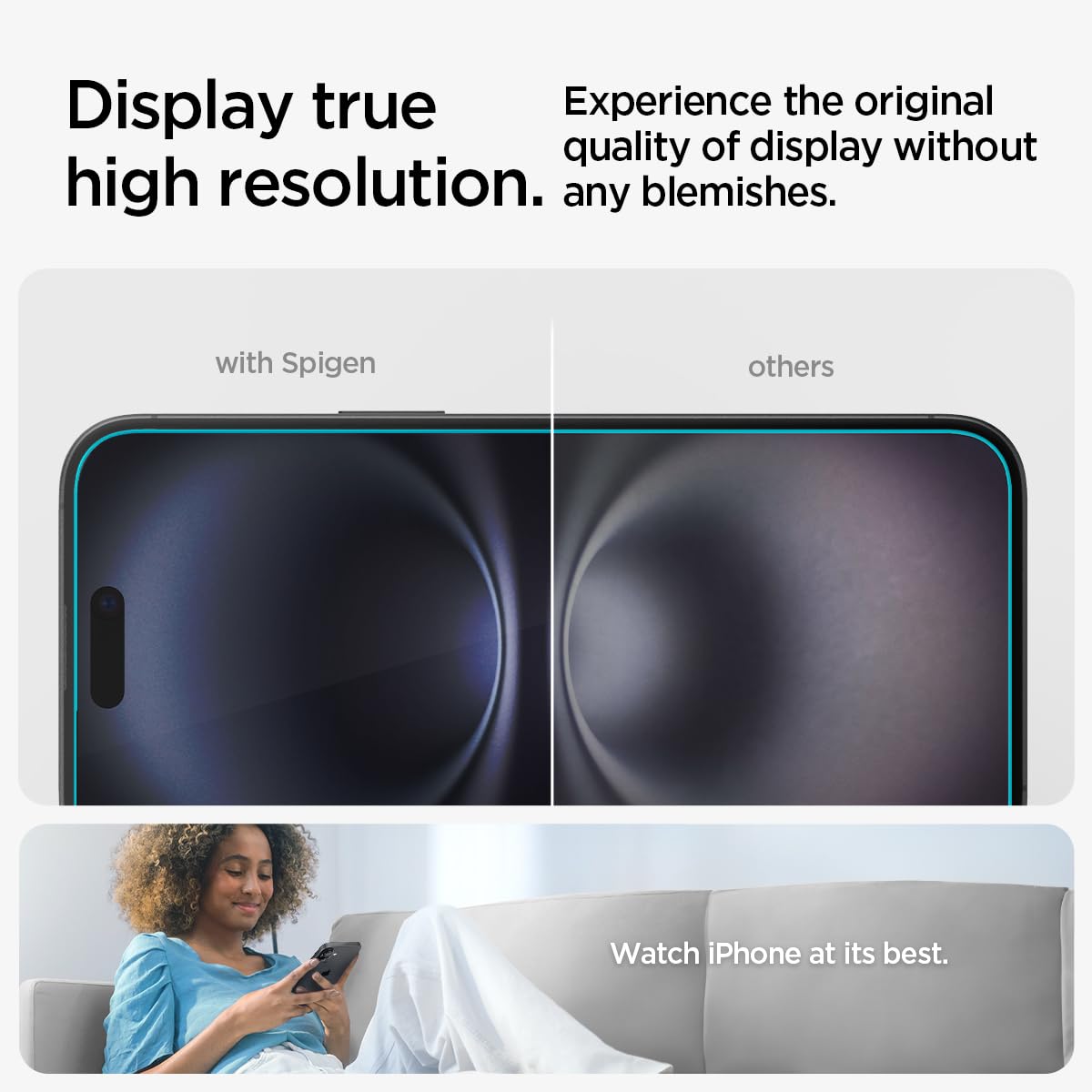Spigen GlasTR contenido del kit con paños, squeegee y pegatinas anti-polvo