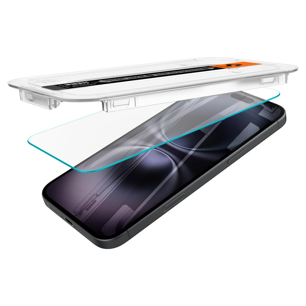 Spigen GlasTR estilo de vida con teléfono protegido y pantalla nítida