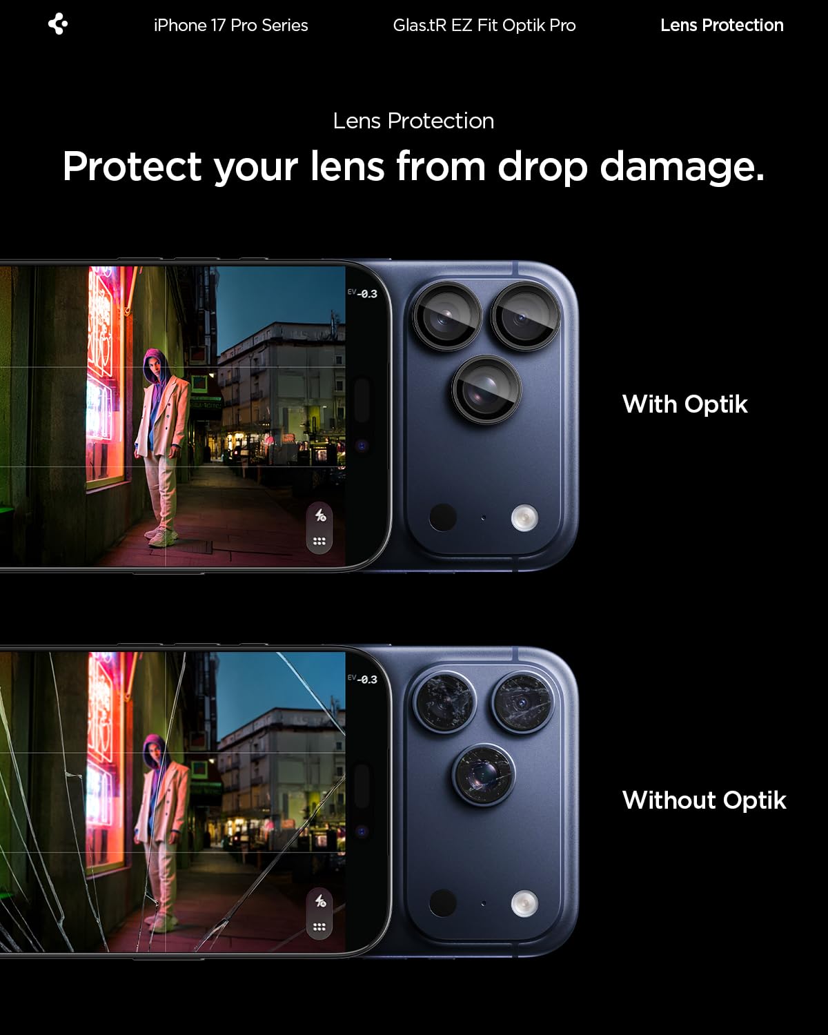 Spigen contenido del paquete con protectores, bandejas, adhesivos y paño de microfibra