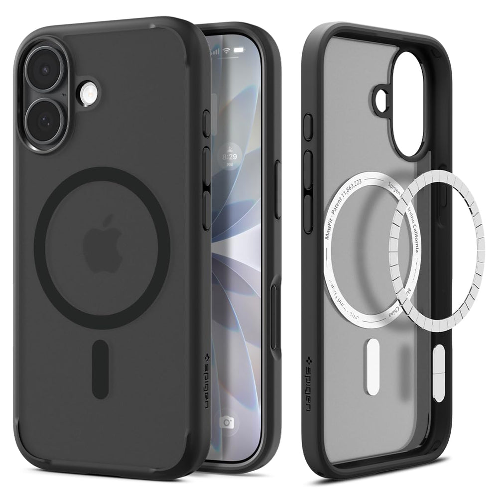 Spigen funda frontal Frost Black mostrando ajuste ceñido y protección clara