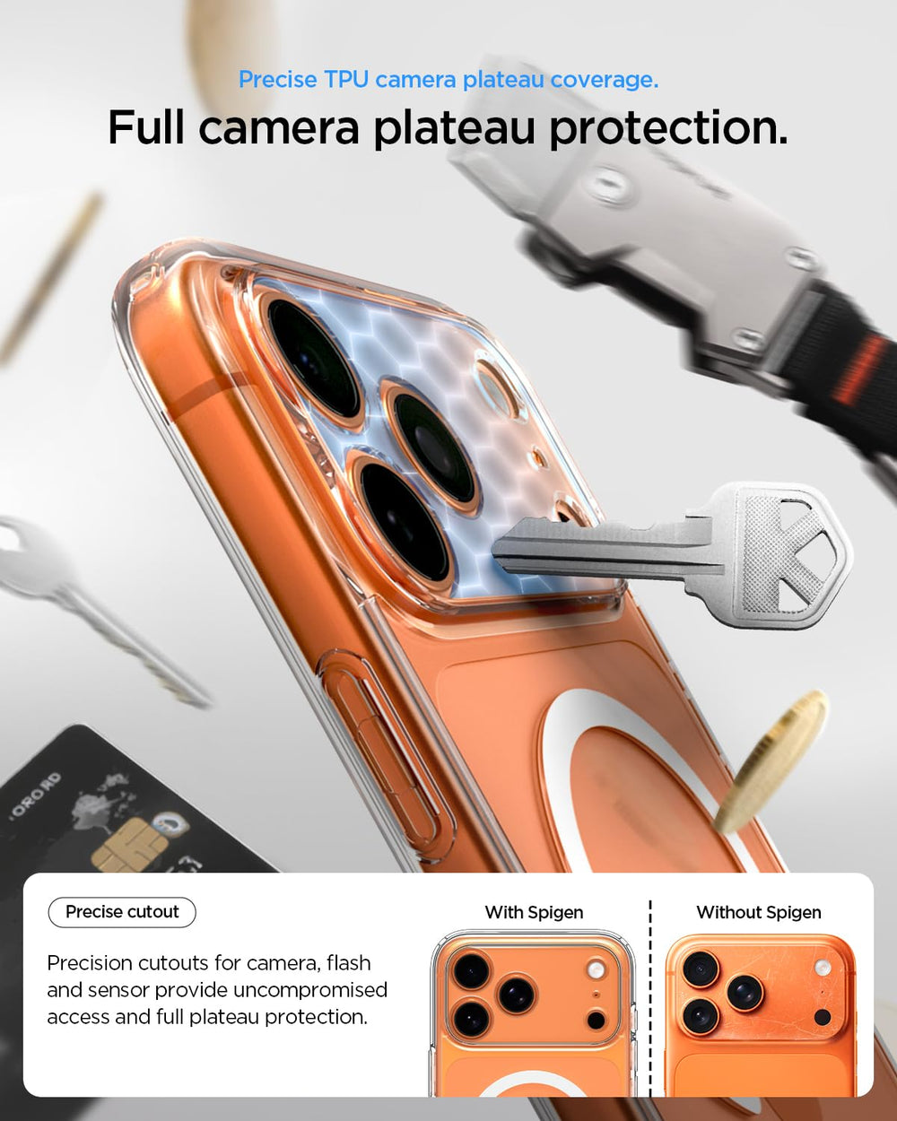 Spigen alineación MagFit con accesorio magnético demostrando compatibilidad para carga