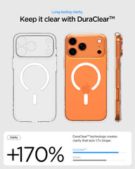 Spigen acabado DuraClear que mantiene la claridad y reduce el amarilleo con el tiempo
