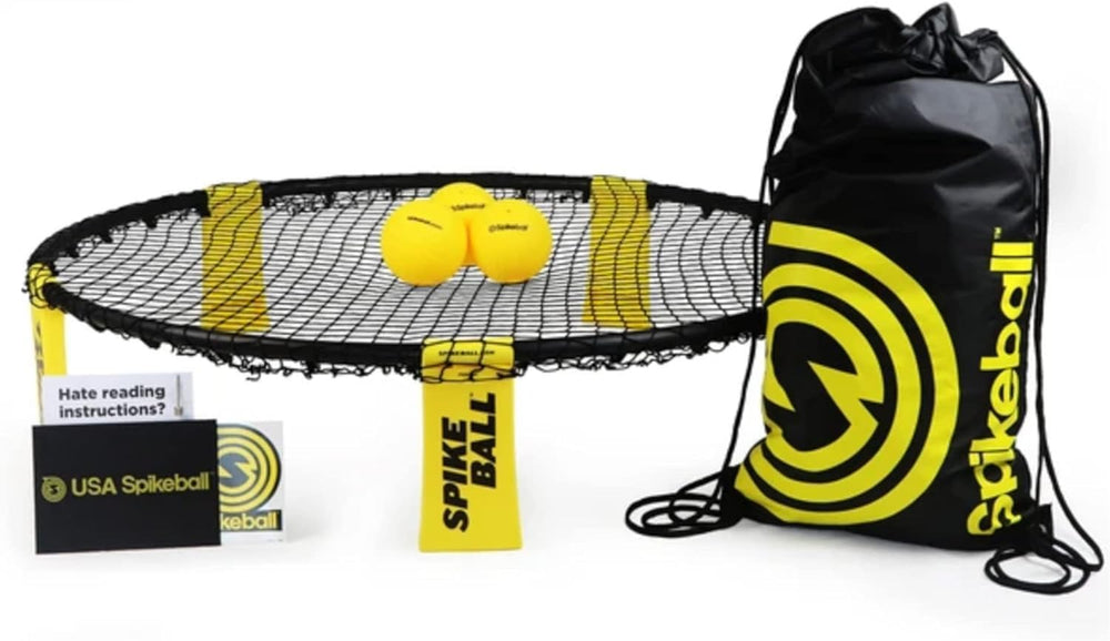 Spikeball red frontal mostrando estructura resistente y portabilidad