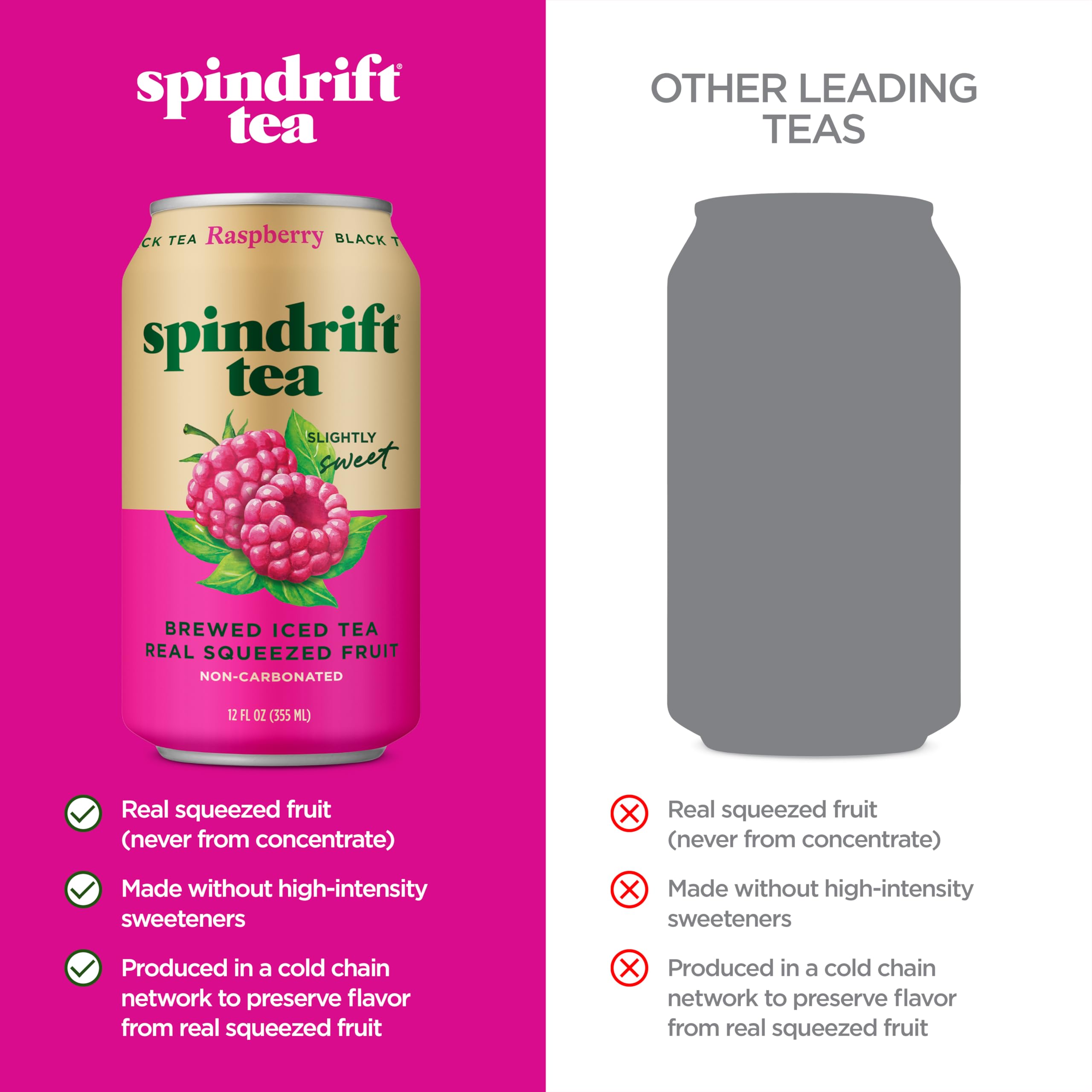 Spindrift frambuesas exprimidas y jugo para sabor auténtico
