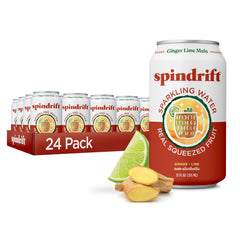 Spindrift lata frente mostrando diseño y refresco real