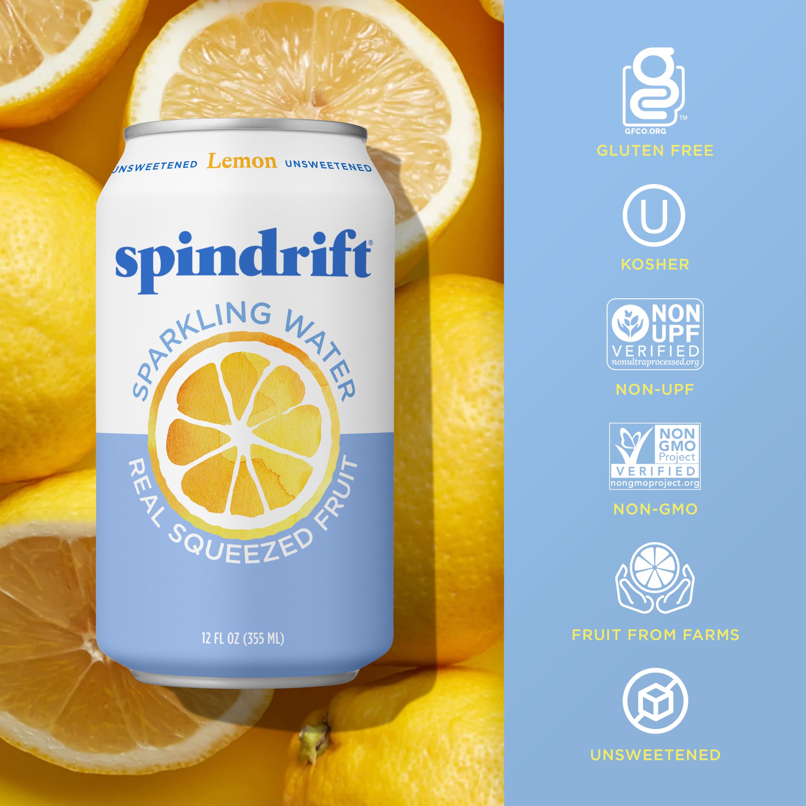 Spindrift lata abierta con burbujas resaltando efervescencia