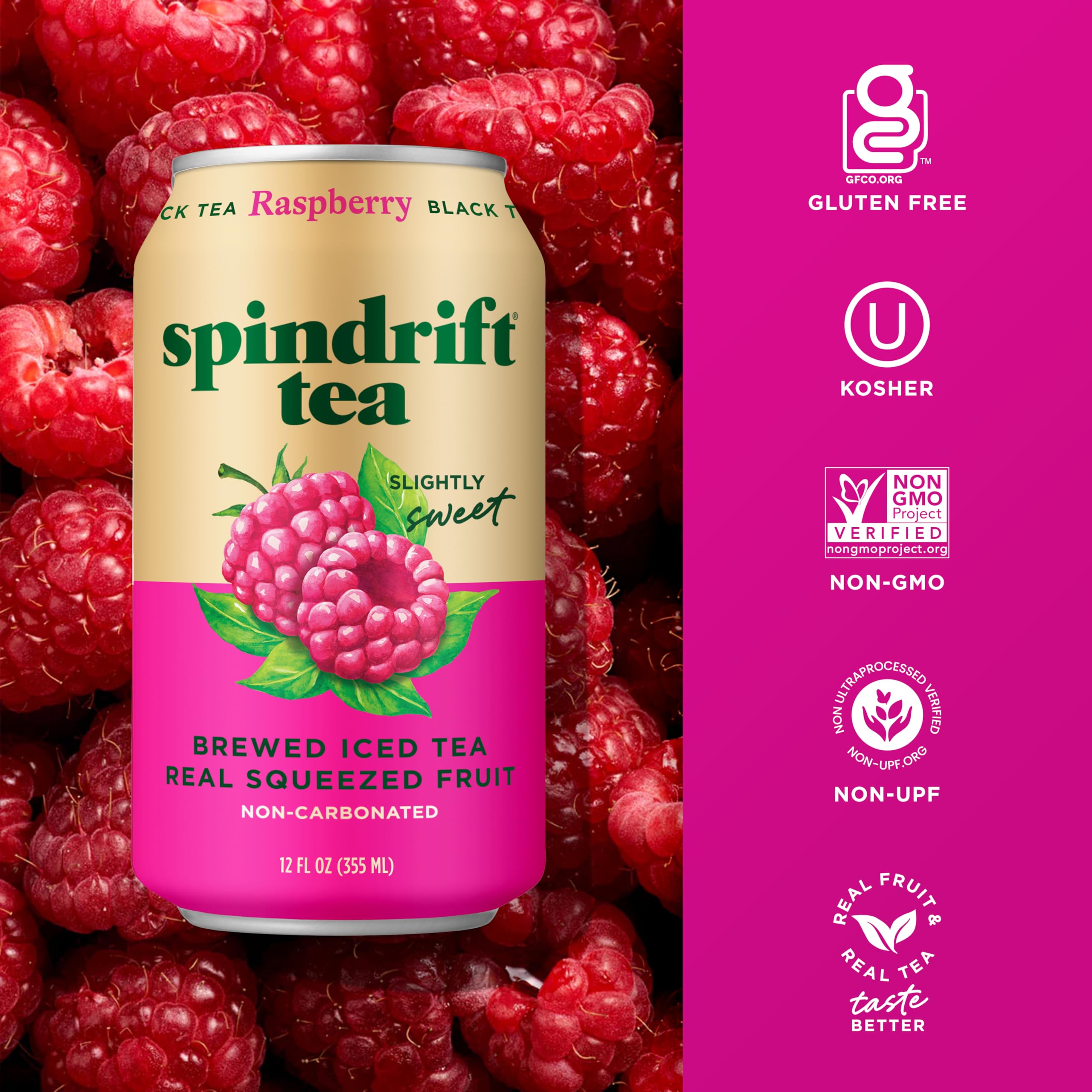 Spindrift sirviendo té en vaso con hielo para refrescar al instante