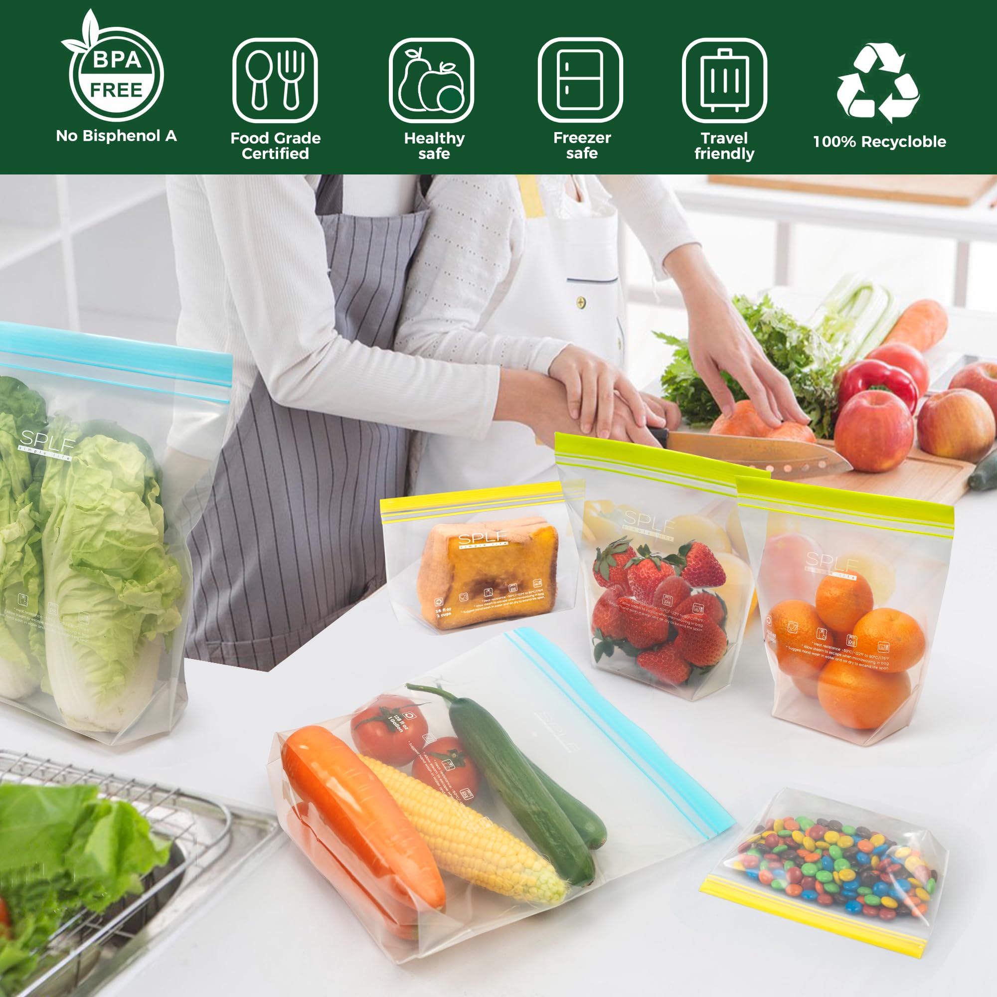 SPLF cierre doble hermético en primer plano que evita fugas y conserva alimentos