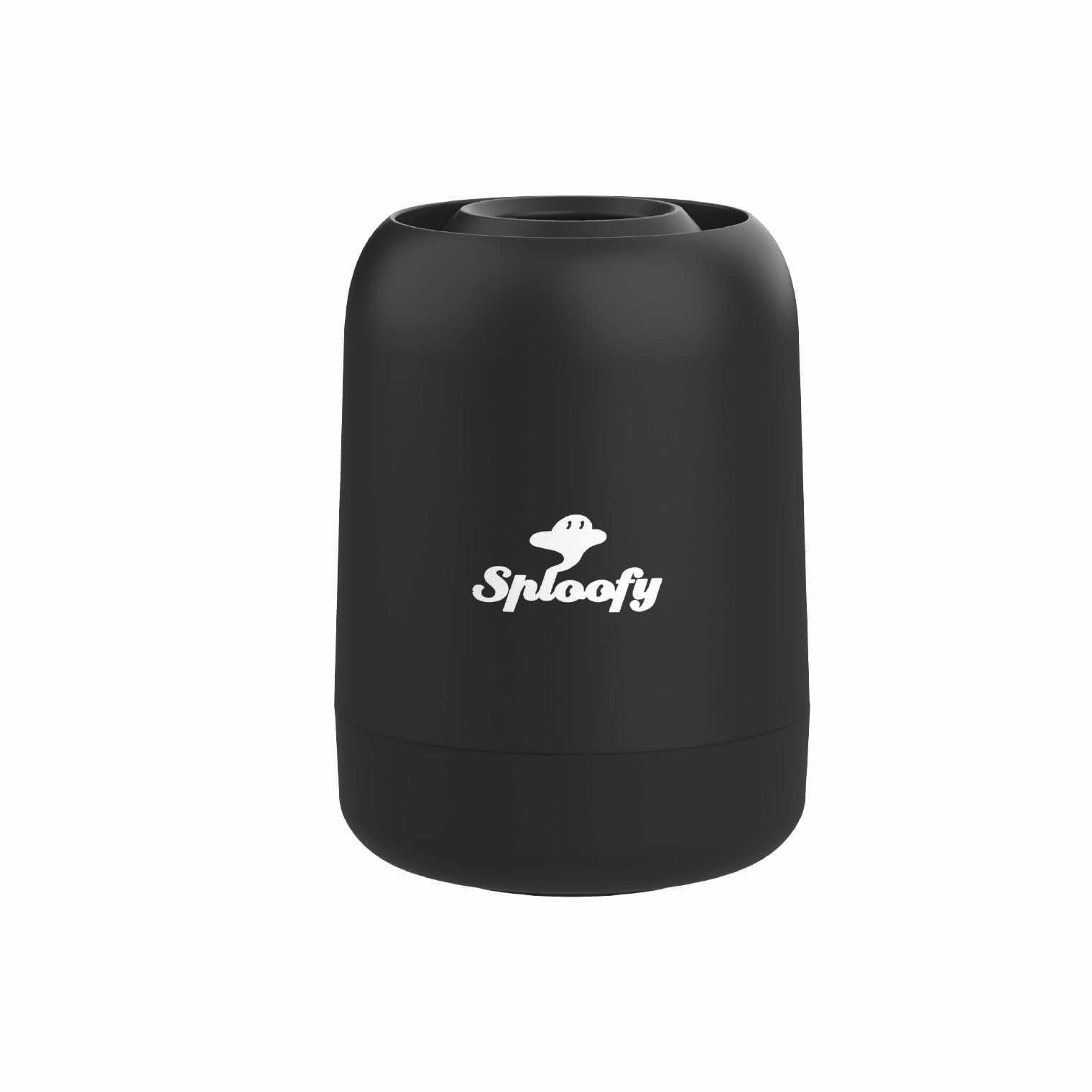 Sploofy PRO II vista frontal en negro mostrando diseño discreto y compacto