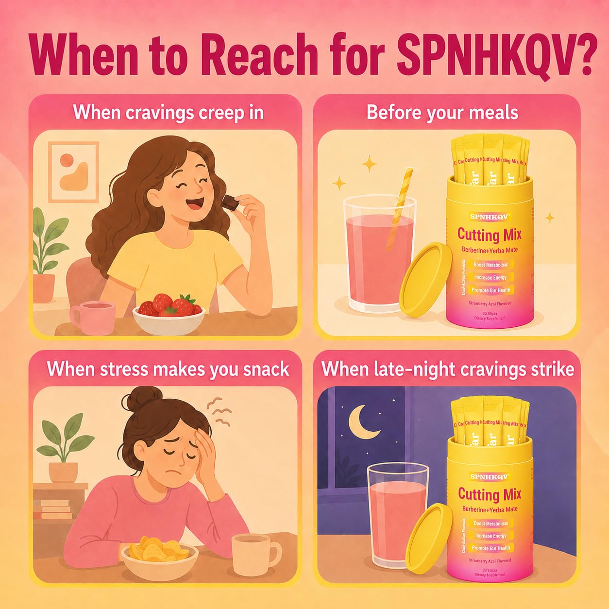 SPNHKQV etiqueta con lista de ingredientes y sellos, transparencia y certificaciones