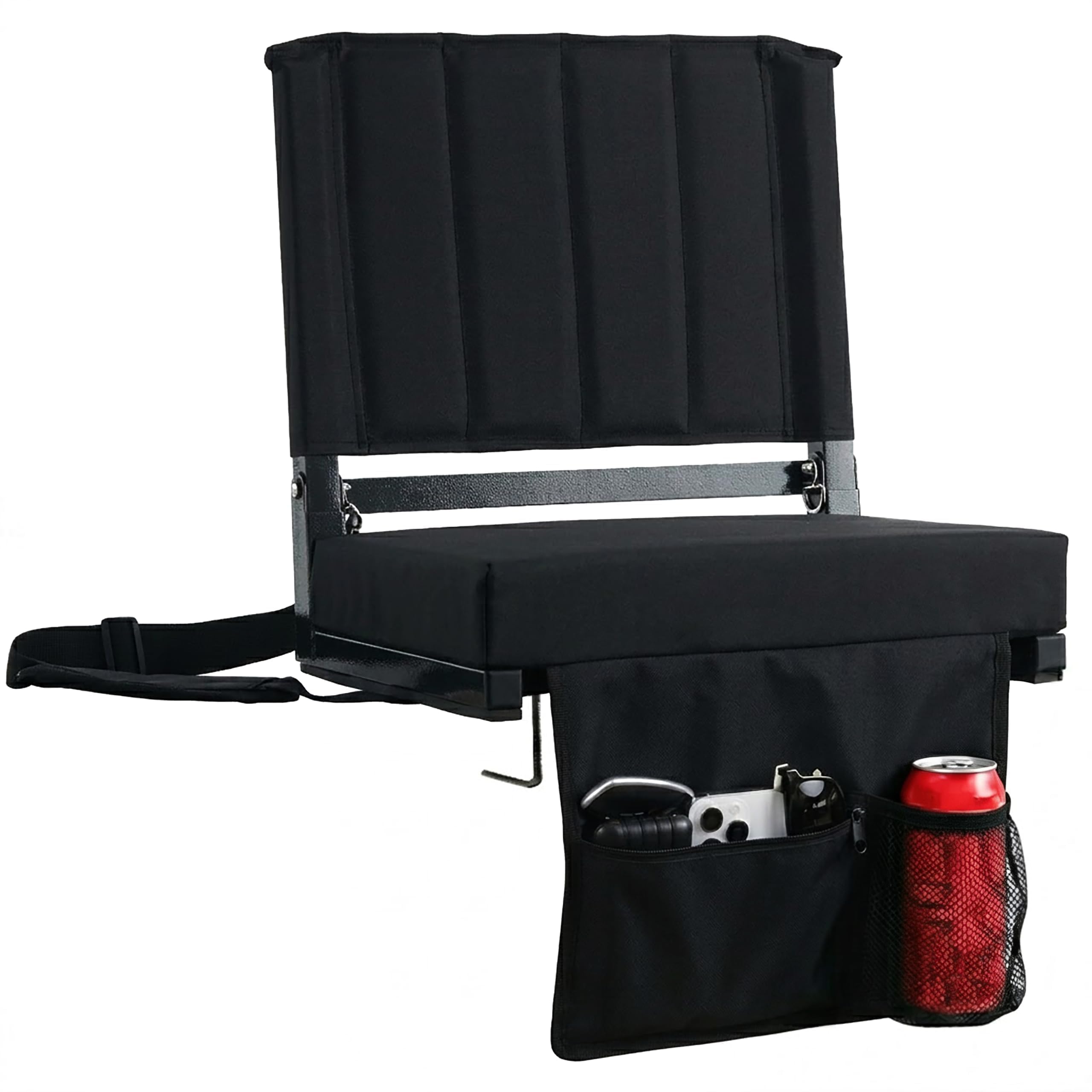SPORT BEATS asiento frontal empaquetado mostrando confort y portabilidad