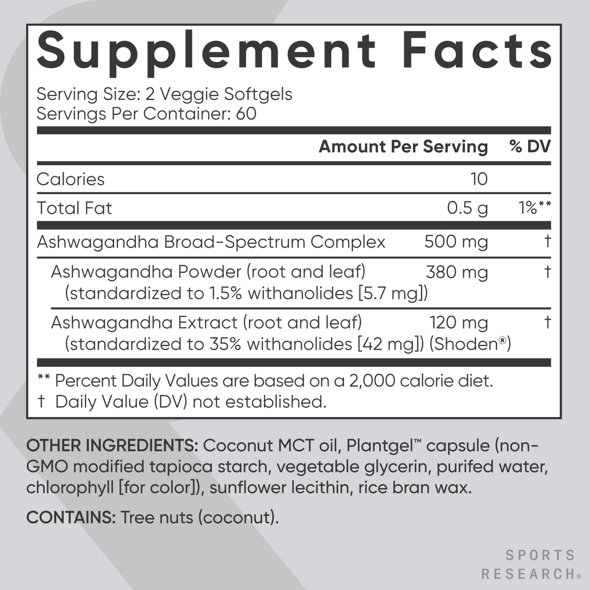 Sports Research detalle de cápsula Plantgel a base de tapioca, carragenina-free