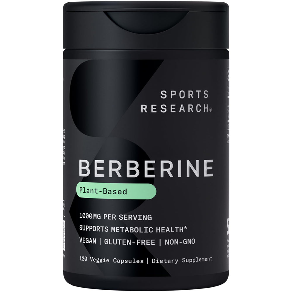 Sports Research bote frontal mostrando etiqueta y dosis clara