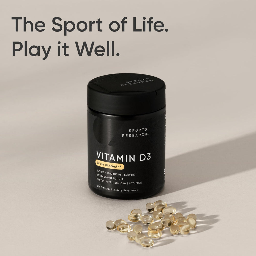 Sports Research bote abierto con softgels listo para uso diario y transporte cómodo