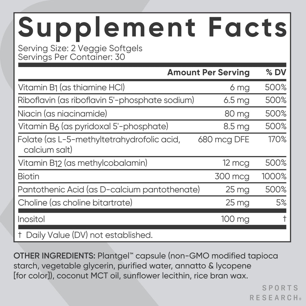 Sports Research etiqueta nutricional en detalle, claridad de ingredientes