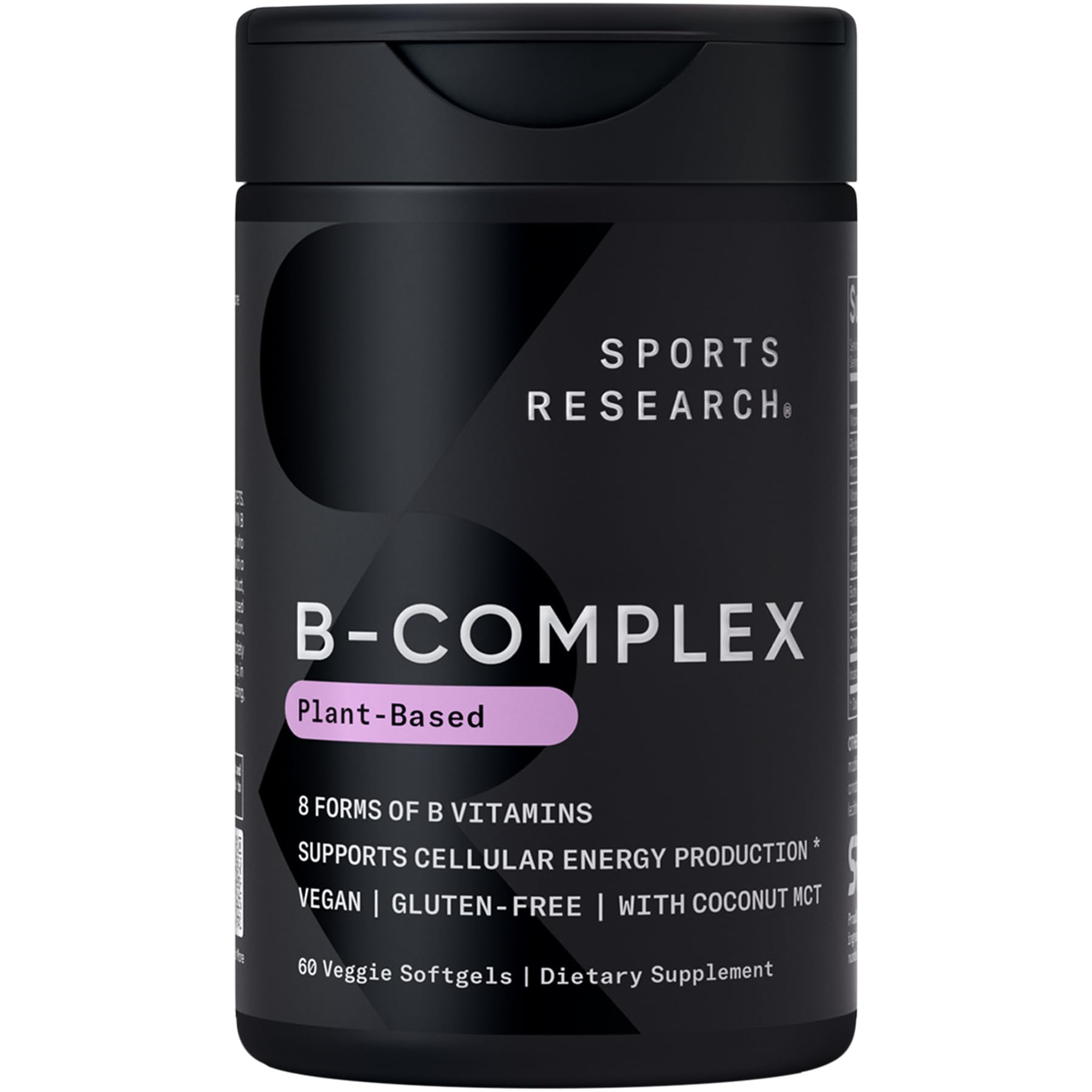 Sports Research frasco frontal mostrando etiqueta y beneficios