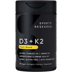 Sports Research frasco y caja frontal mostrando plantgels y dosis diaria