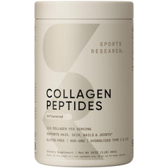Sports Research envase frontal mostrando tamaño y marca para confianza