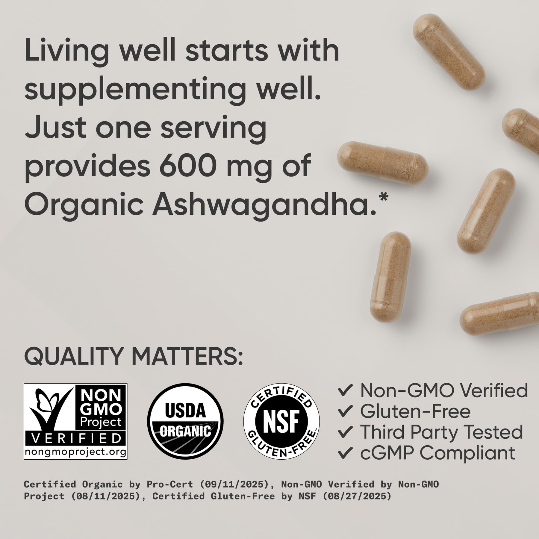 Sports Research raíz de ashwagandha orgánica como ingrediente natural y originario