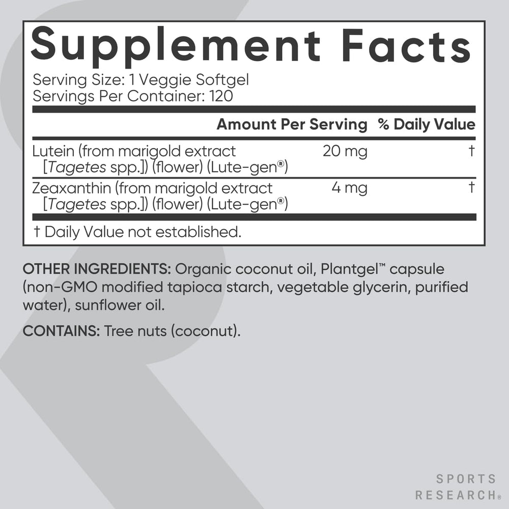 Sports Research marigold flowers used for Lute-Gen source emphasizing natural origin