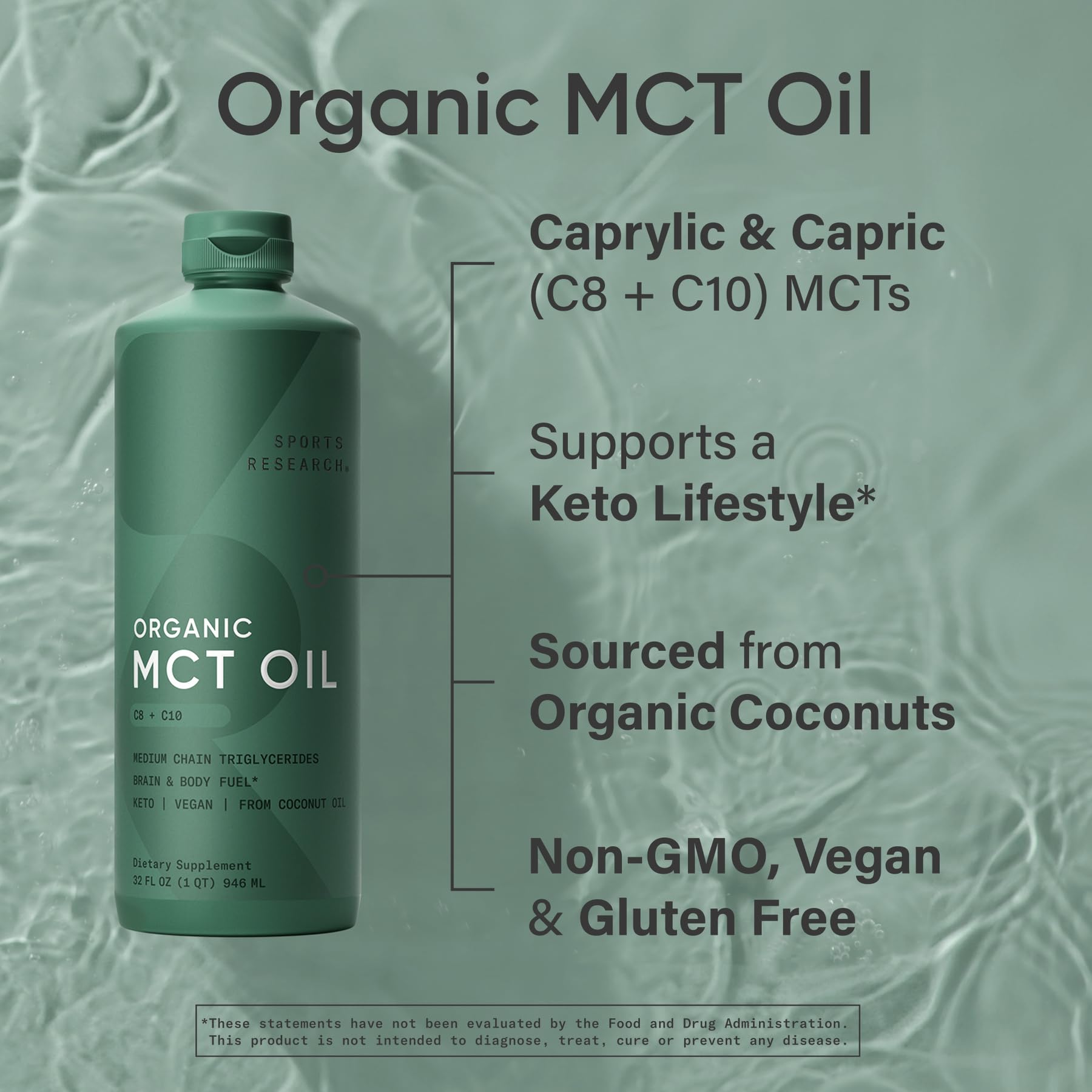 Sports Research oil blended into smoothie showing creamy texture benefits