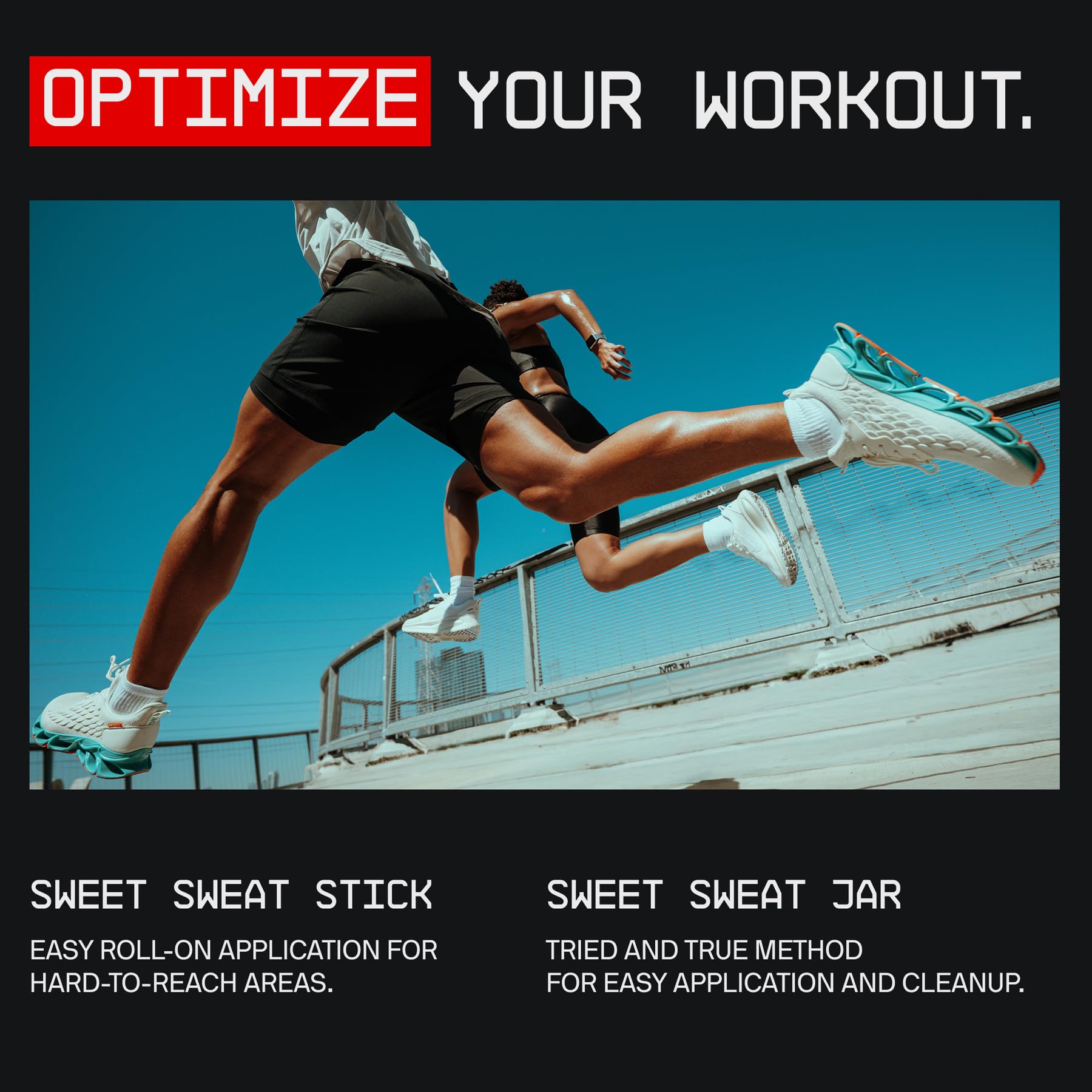 Sports Research Sweet Sweat etiqueta con ingredientes y beneficios informativos visibles