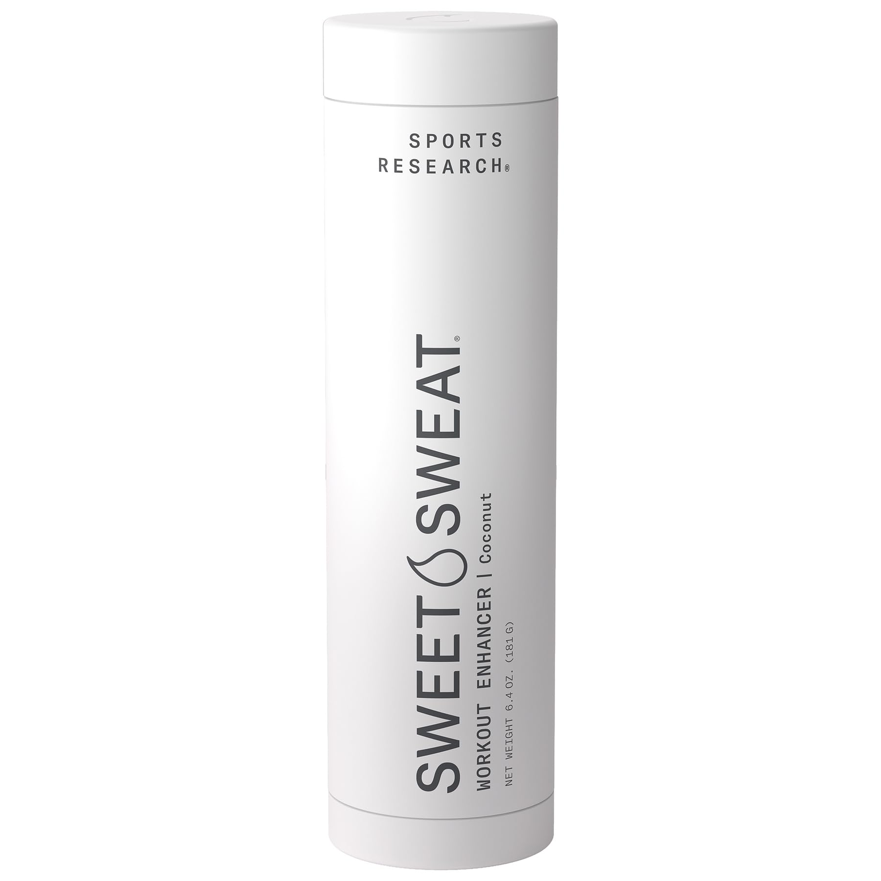 Sports Research gel Sweet Sweat frente del empaque con aroma coco beneficios visuales