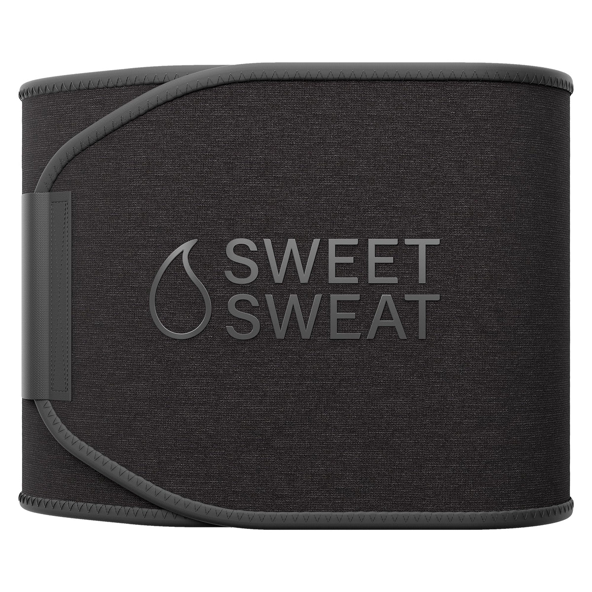 Sports Research Waist Trimmer vista frontal negra mate, ajuste contorneado y soporte