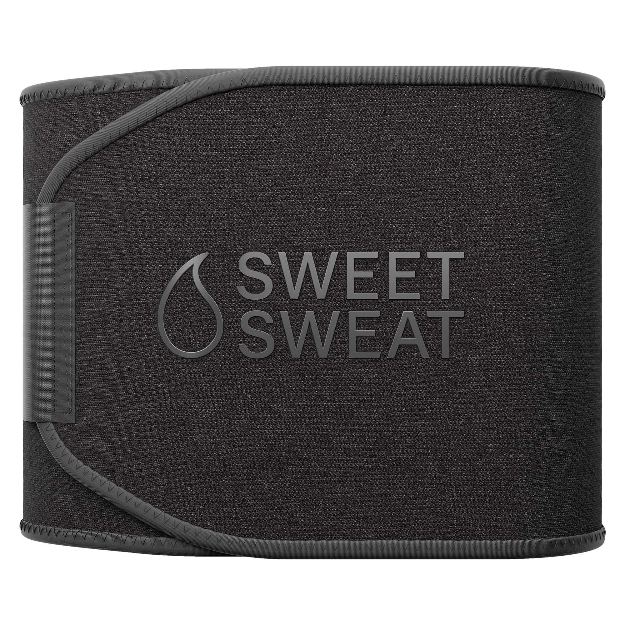 Sports Research waist trimmer vista frontal, ajuste ceñido y apariencia mate
