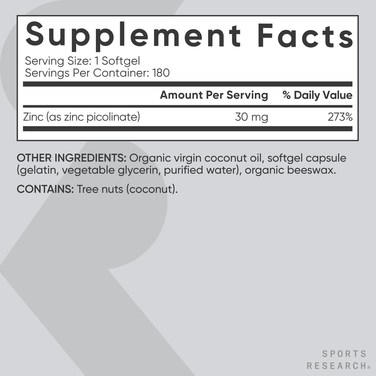 Capsula blanda Sports Research junto a aceite de coco orgánico representando vehículo lipídico