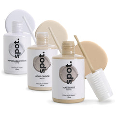 spot. envase frontal del kit tres tonos listo para retoque rápido