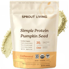Sprout Living envase frontal mostrando la marca y beneficios limpios