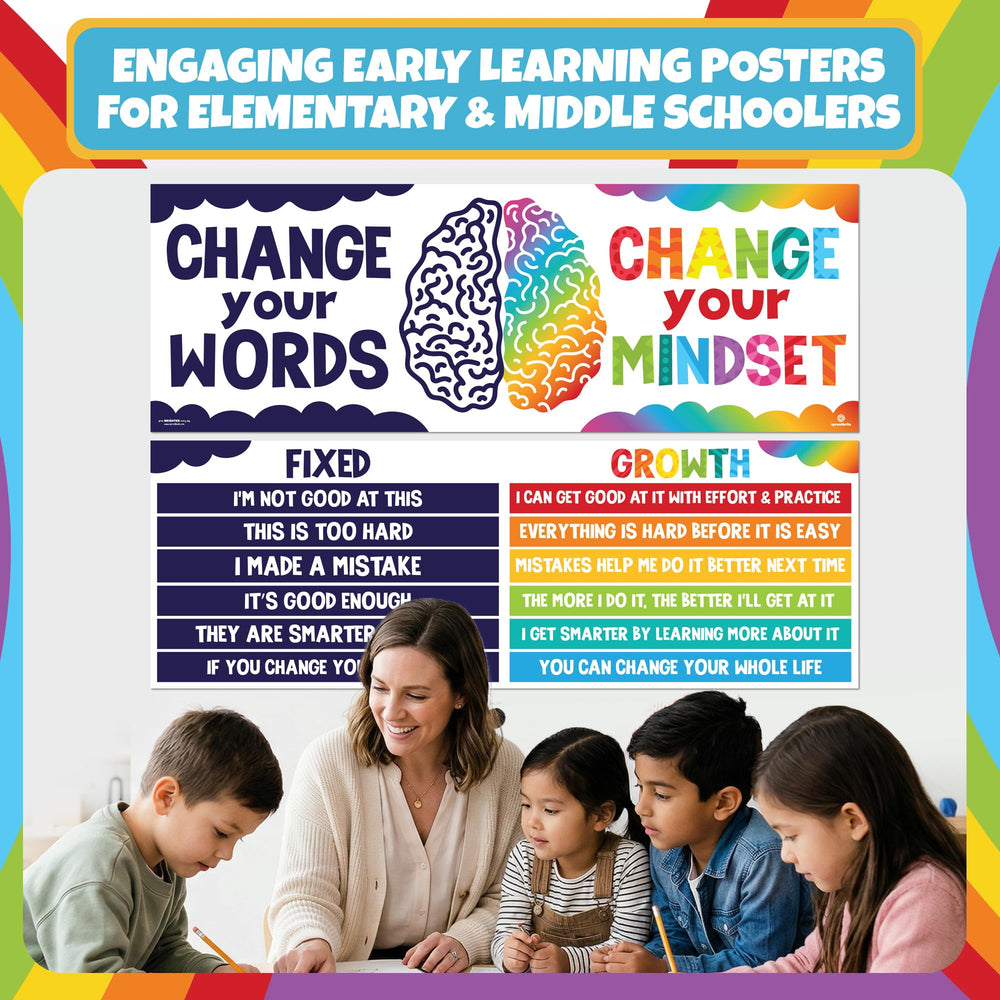 Sproutbrite póster junto a manos para mostrar escala y legibilidad