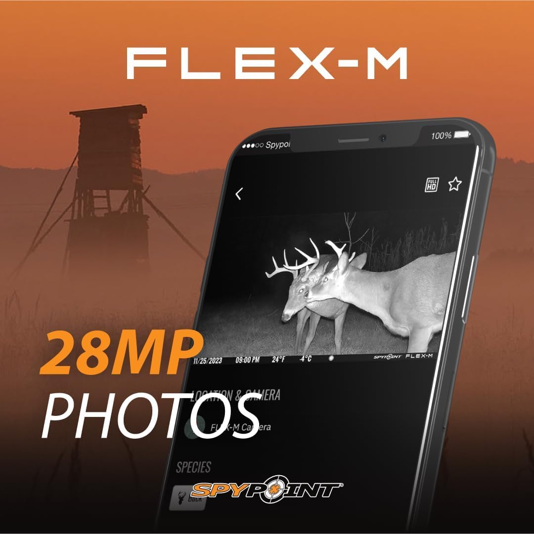SPYPOINT Flex-M pantalla de app SPYPOINT mostrando control remoto instantáneo