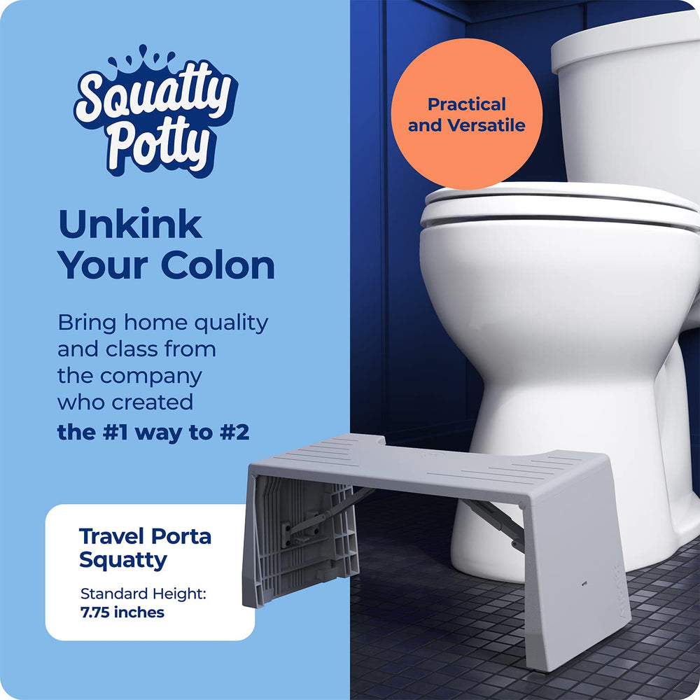 Squatty Potty primer plano de textura antideslizante, seguridad al posar los pies