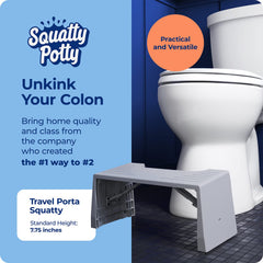 Squatty Potty primer plano de textura antideslizante, seguridad al posar los pies