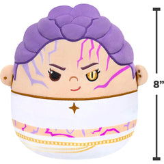 Etiqueta con sello oficial Squishmallows y licencia Netflix para autenticidad
