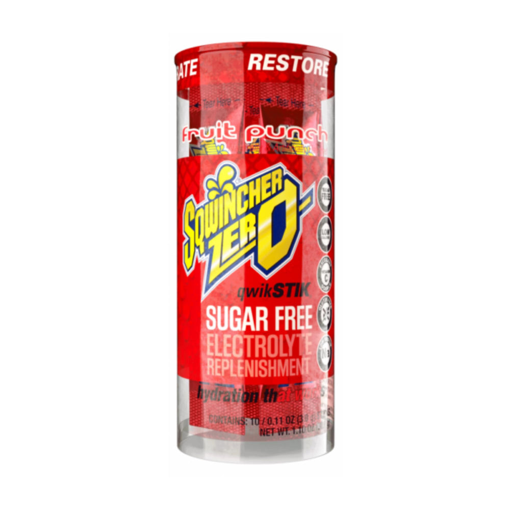 Single Sqwincher Qwik Stik out of wrapper for portable convenience