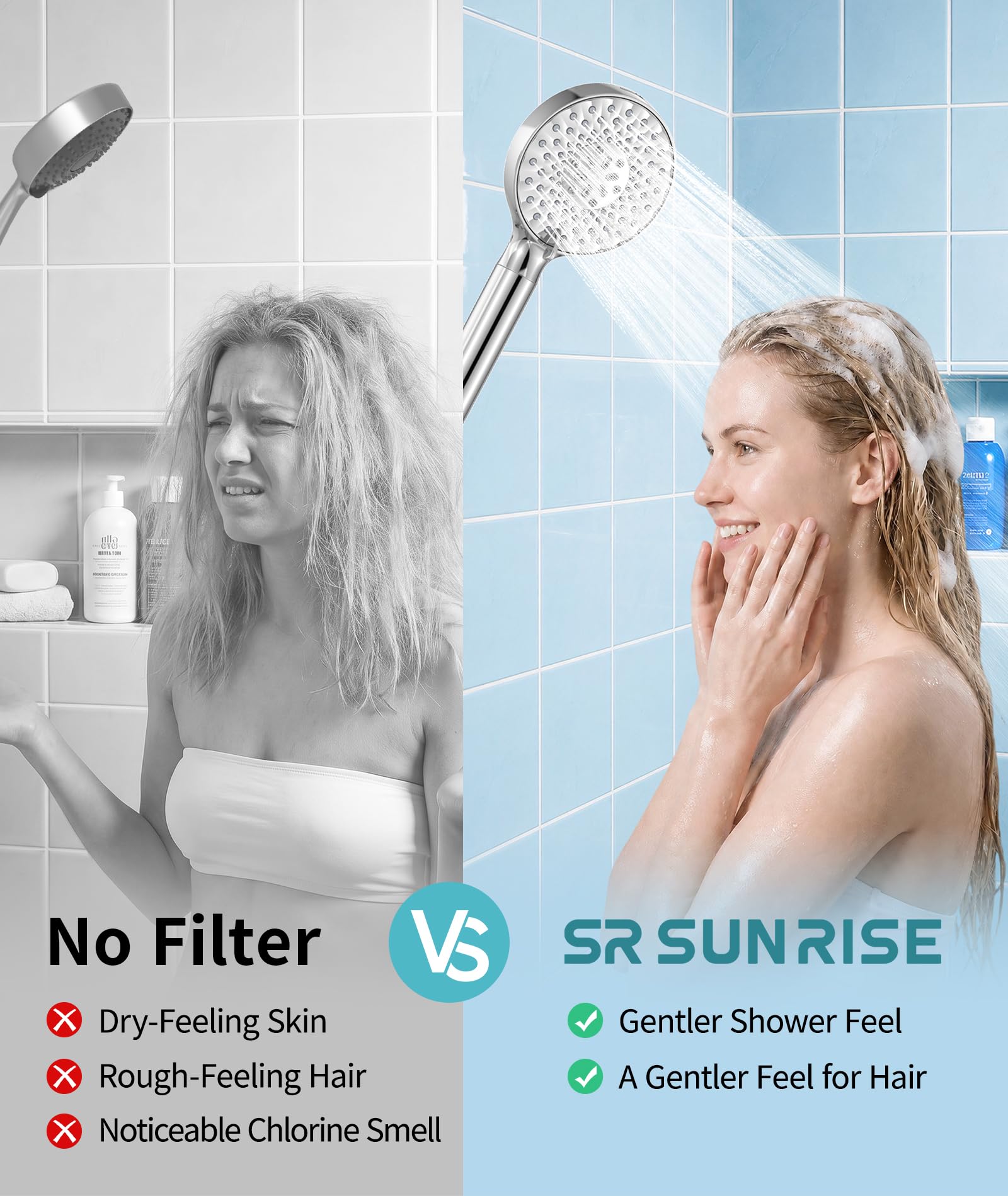 SR SUN RISE uso del modo lavado potente, enjuague eficiente de superficies