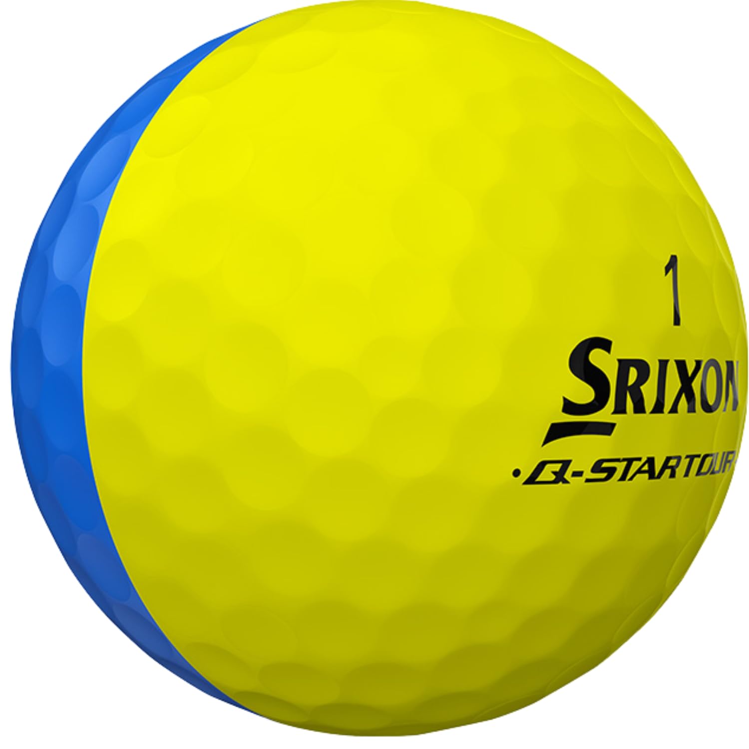 Srixon Q-Star Tour Divide detalle bicolor que muestra el efecto estroboscópico