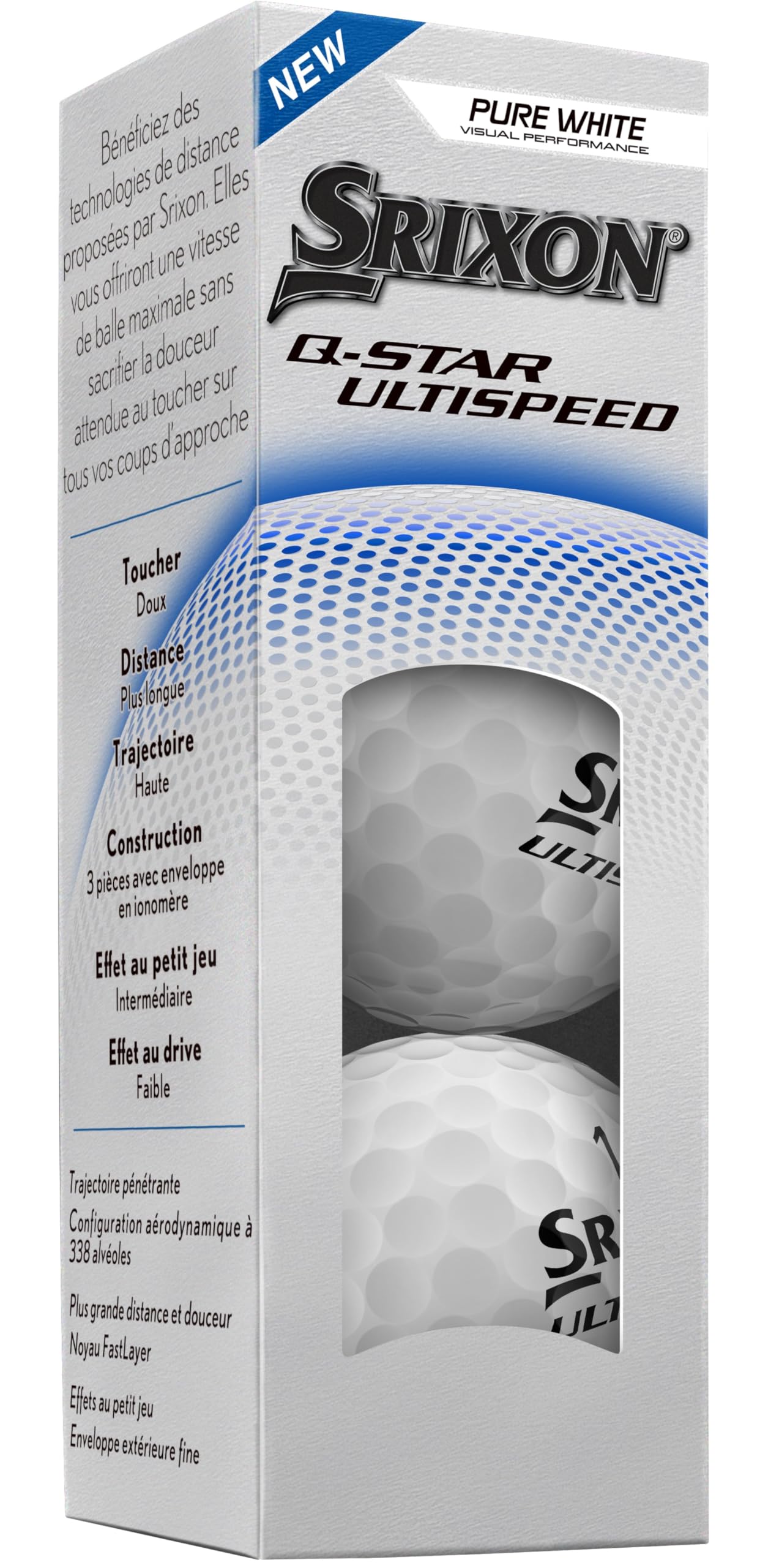 Srixon Q-Star Ultispeed bola en vuelo demostrando mayor carry y estabilidad