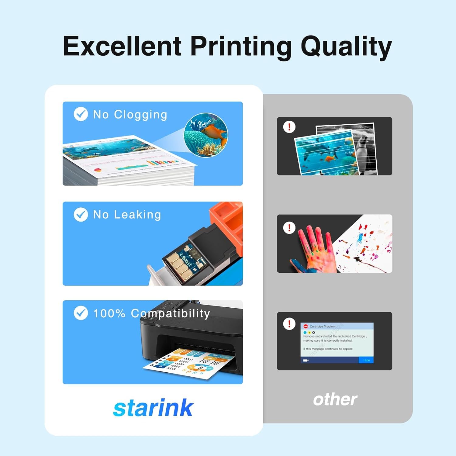 st@r ink cartucho instalado en impresora Canon demostrando compatibilidad
