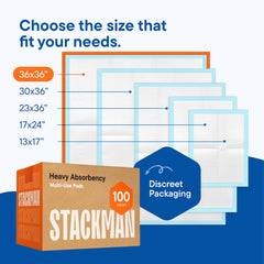 Stack Man protector colocado en cama demostrando protección contra fugas