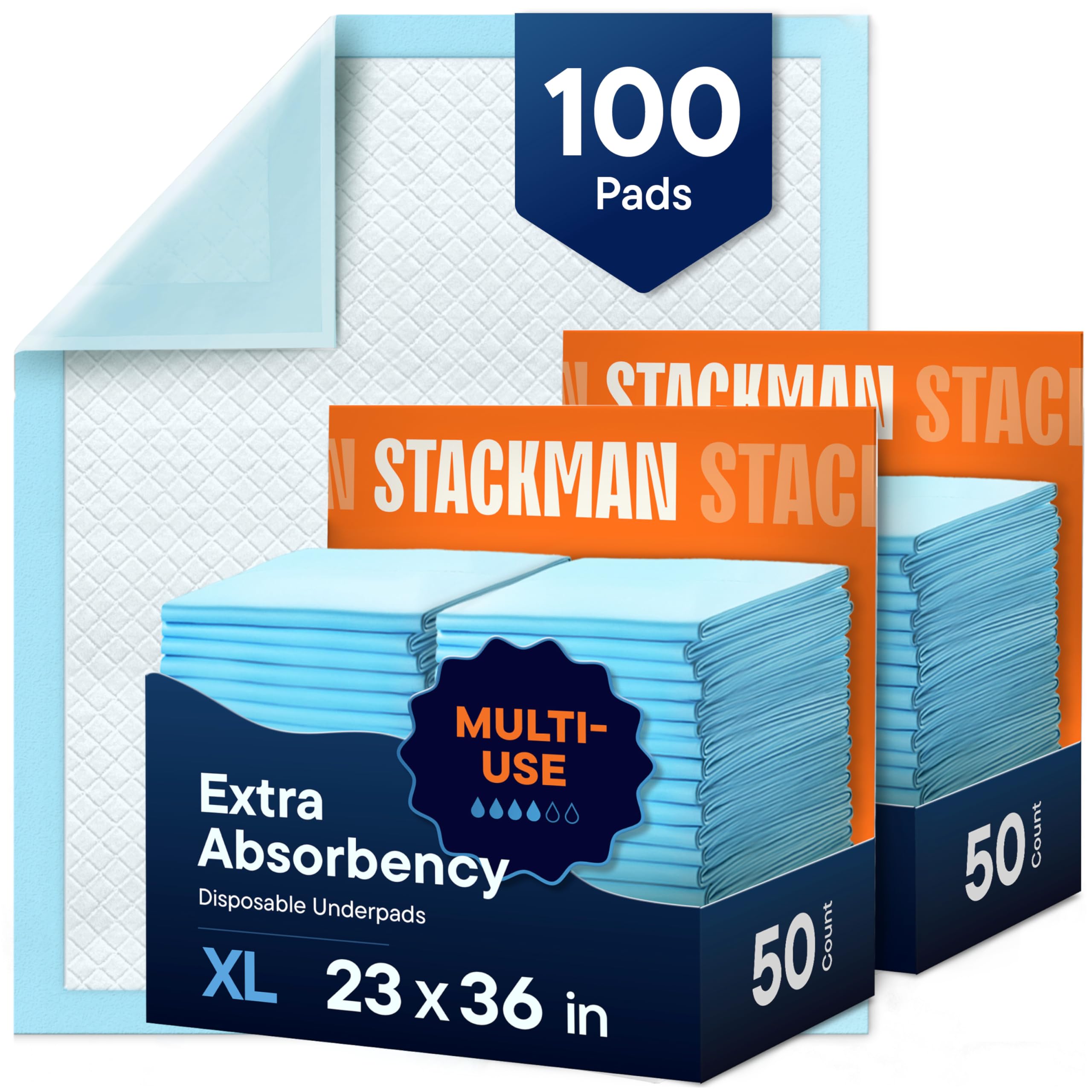 Stack Man protector frontal del paquete mostrando el tamaño y practicidad